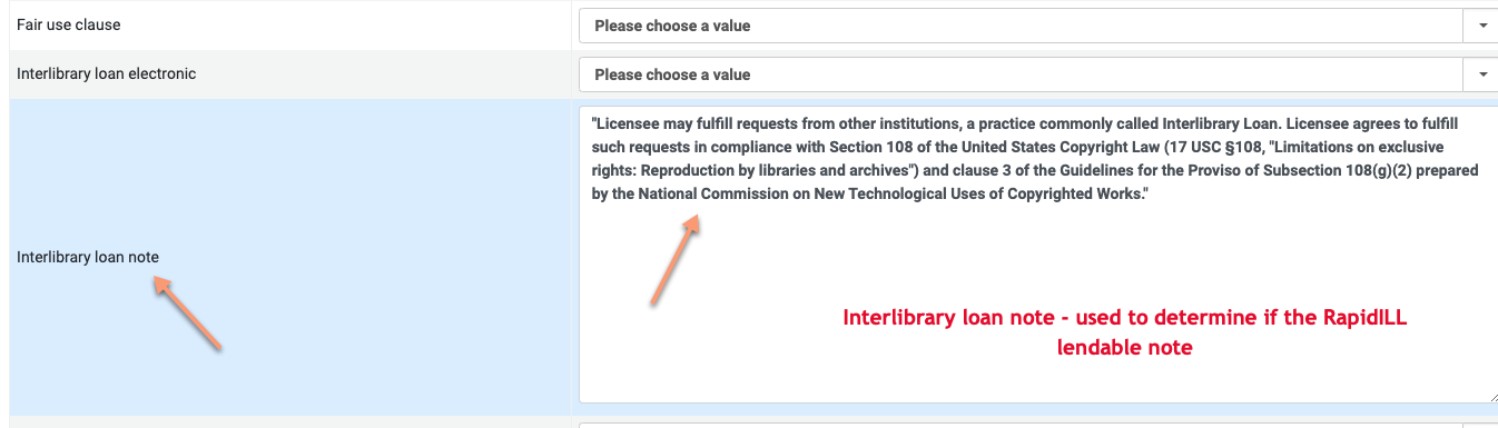 screenshot for interlibrary loan note from Alma